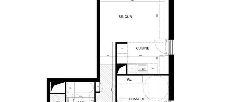 Appartement 2 pièces de 44 m² à Brunoy (91800)