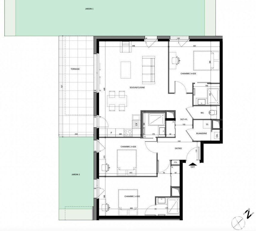 Apartment 4 rooms of 91 m² in Annemasse (74100)