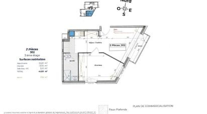 Appartement 2 pièces de 40 m² à Paris (75019)