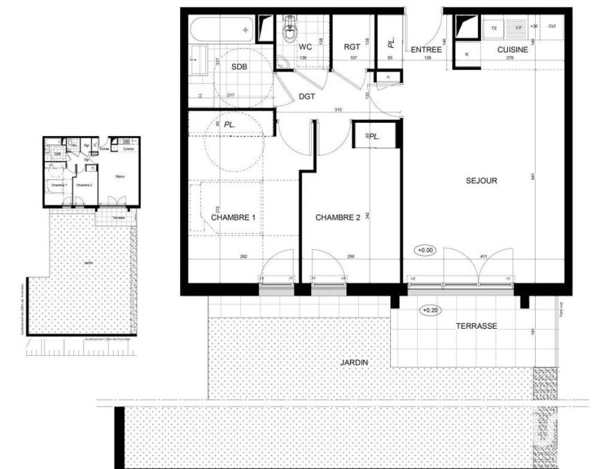 Apartment 3 rooms of 62 m² in Brunoy (91800)
