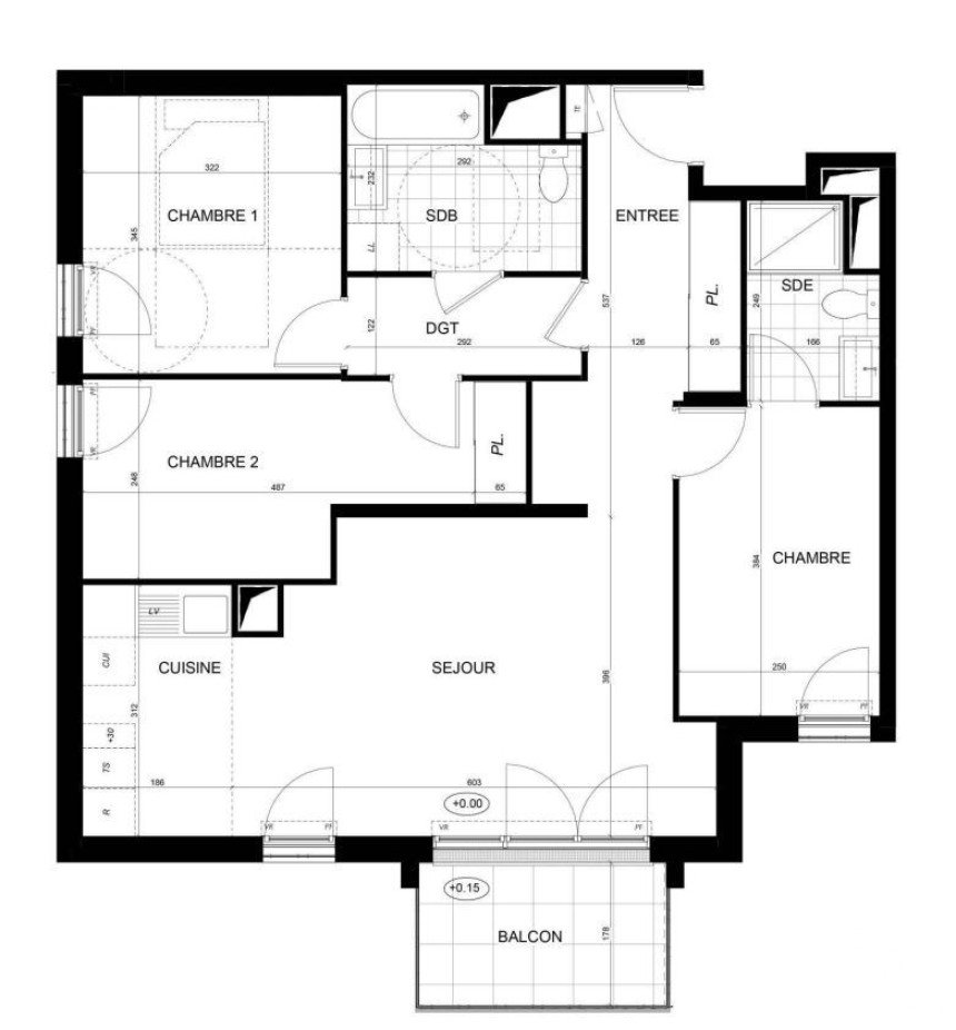 Apartment 4 rooms of 81 m² in Brunoy (91800)