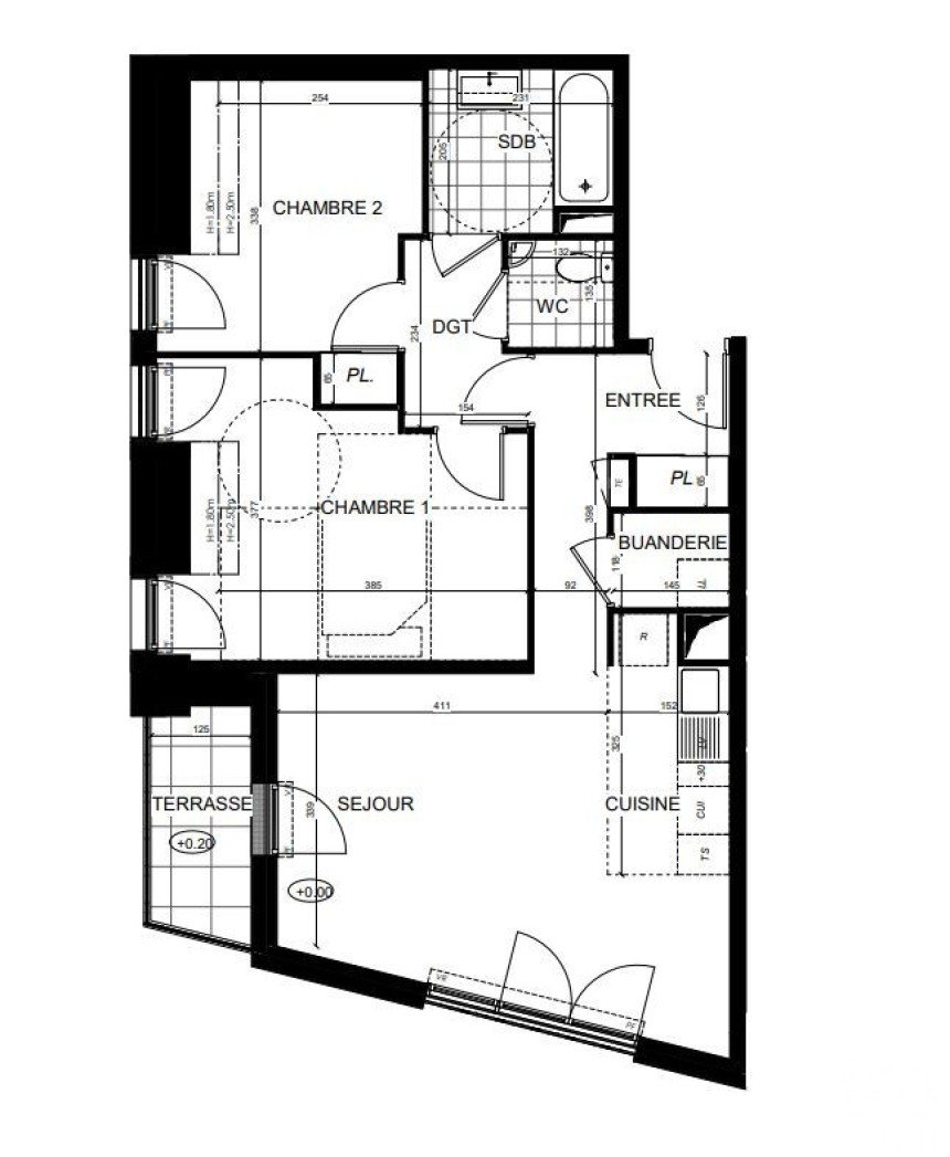 Appartement 3 pièces de 65 m² à Brunoy (91800)