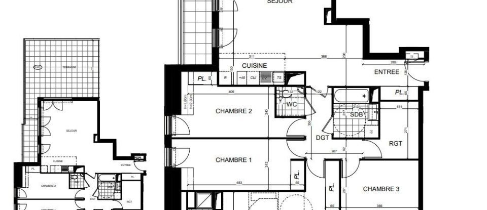Apartment 5 rooms of 125 m² in Brunoy (91800)