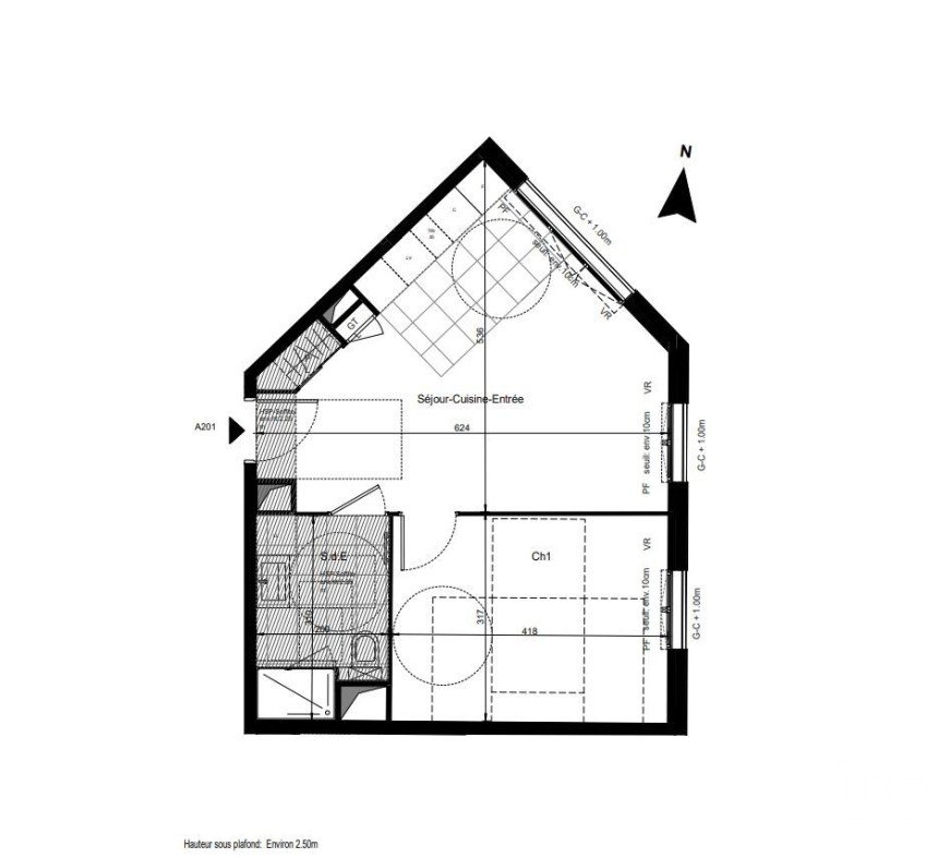 Appartement 2 pièces de 41 m² à Sucy-en-Brie (94370)