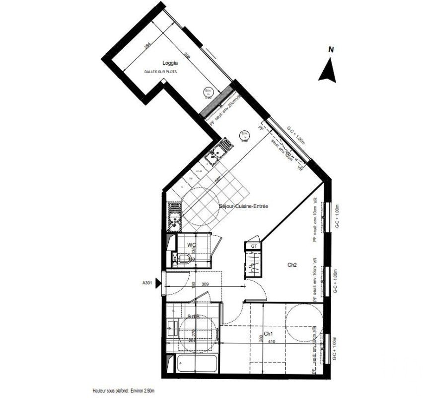 Apartment 3 rooms of 55 m² in Sucy-en-Brie (94370)