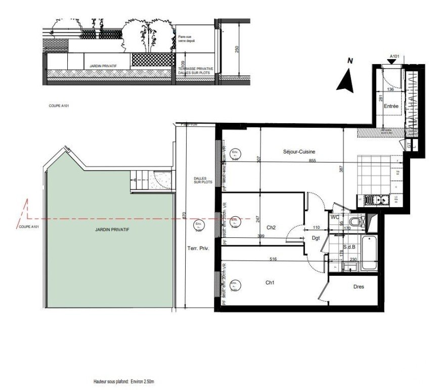 Apartment 3 rooms of 70 m² in Sucy-en-Brie (94370)