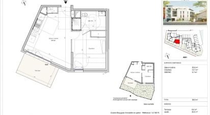 Appartement 2 pièces de 38 m² à Nantes (44100)