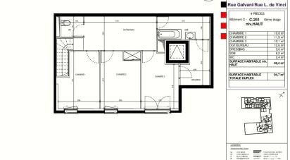 Apartment 4 rooms of 94 m² in Massy (91300)