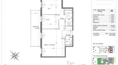 Appartement 3 pièces de 65 m² à Antony (92160)