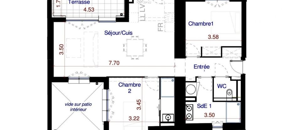 Apartment 3 rooms of 72 m² in Bordeaux (33000)