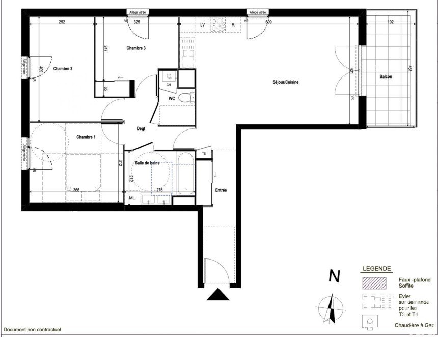 Appartement 4 pièces de 81 m² à Rillieux-la-Pape (69140)