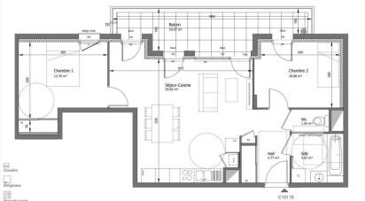 Apartment 3 rooms of 62 m² in Sillingy (74330)