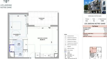 Appartement 2 pièces de 47 m² à Nîmes (30000)