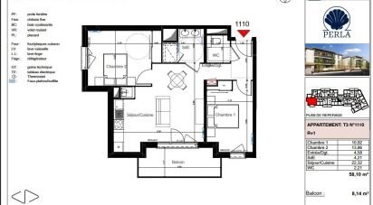 Appartement 3 pièces de 58 m² à La Teste-de-Buch (33260)