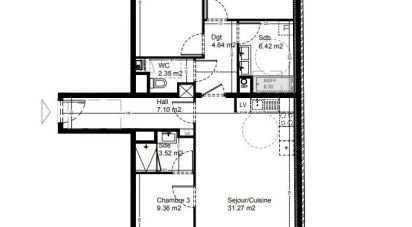 Appartement 4 pièces de 88 m² à Croix (59170)