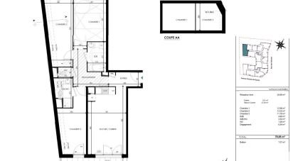Appartement 4 pièces de 78 m² à Chilly-Mazarin (91380)