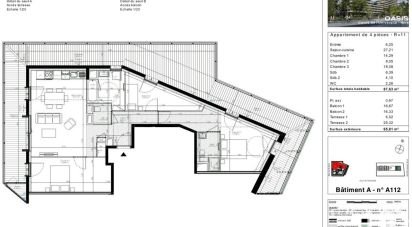 Appartement 4 pièces de 87 m² à Nice (06200)