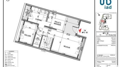 Appartement 4 pièces de 90 m² à Grenoble (38000)