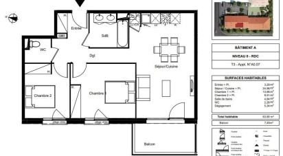 Apartment 3 rooms of 63 m² in Saint-Jean (31240)