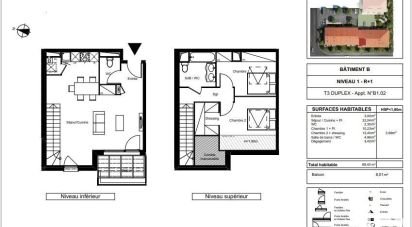 Apartment 3 rooms of 68 m² in Saint-Jean (31240)