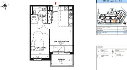 Appartement 2 pièces de 45 m² à Puget-sur-Argens (83480)
