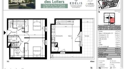 Apartment 3 rooms of 64 m² in Le Taillan-Médoc (33320)
