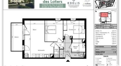 Apartment 3 rooms of 64 m² in Le Taillan-Médoc (33320)