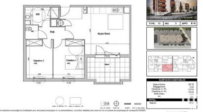 Appartement 3 pièces de 61 m² à Perpignan (66000)