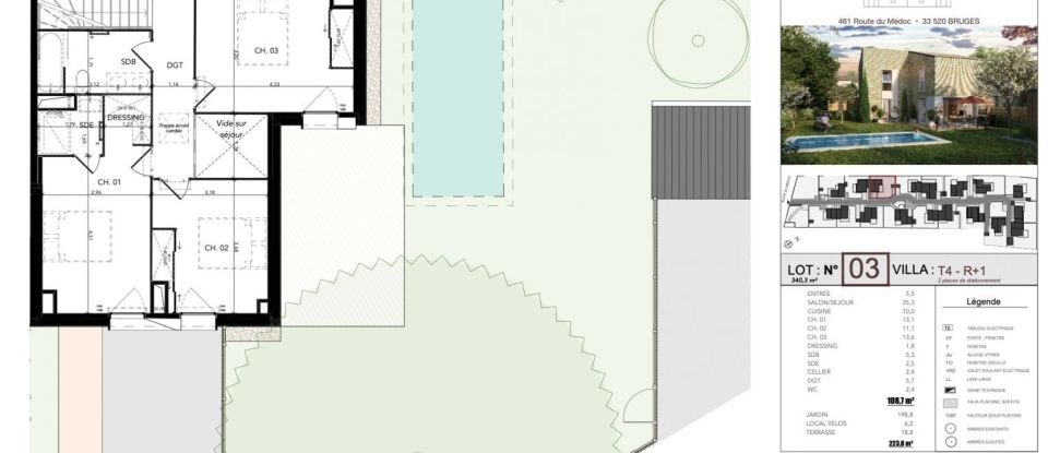 Maison 4 pièces de 108 m² à Bruges (33520)