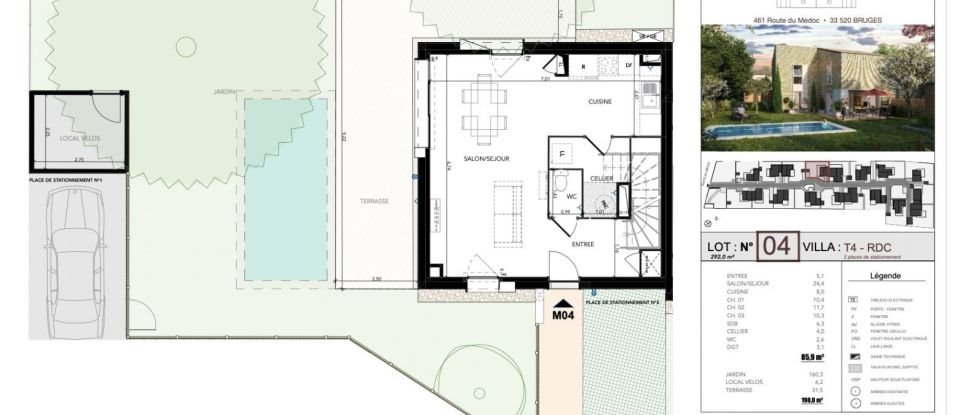 Maison 4 pièces de 85 m² à Bruges (33520)