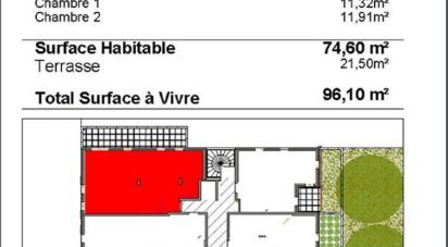 Apartment 3 rooms of 75 m² in Collonges-au-Mont-d'Or (69660)