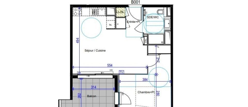 Appartement 2 pièces de 45 m² à Cogolin (83310)