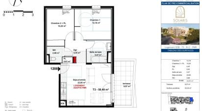 Appartement 3 pièces de 58 m² à Valence (26000)