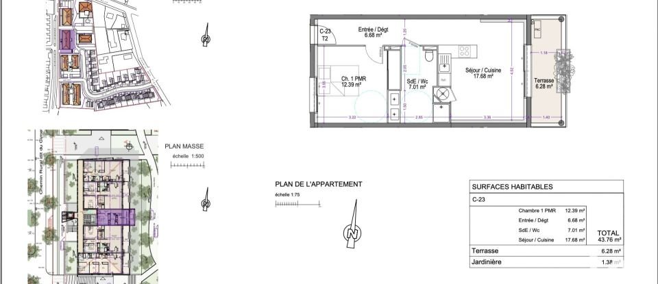 Appartement 2 pièces de 43 m² à Sénas (13560)