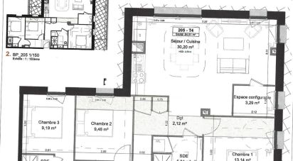 Appartement 4 pièces de 85 m² à Mondeville (14120)