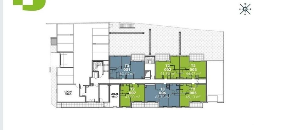 Apartment 3 rooms of 62 m² in Joué-lès-Tours (37300)