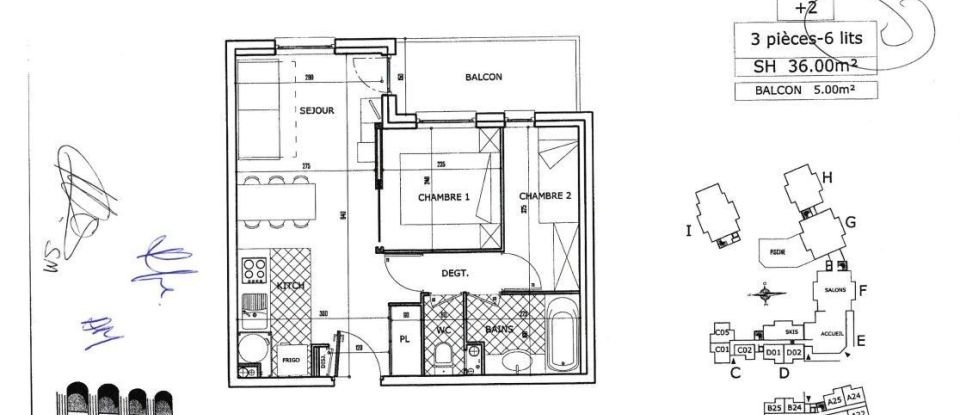 Apartment 3 rooms of 36 m² in Saint-Sorlin-d'Arves (73530)