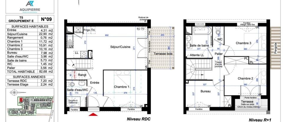 House 5 rooms of 82 m² in Mérignac (33700)