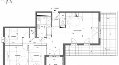 Apartment 4 rooms of 87 m² in Vernon (27200)