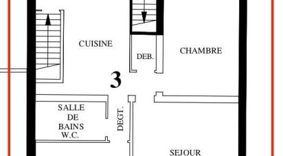 Apartment 3 rooms of 74 m² in Florange (57190)