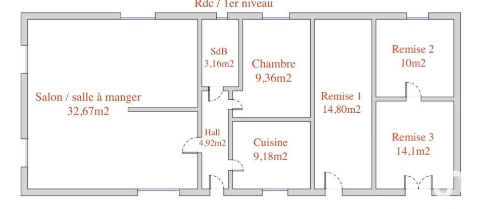 Maison 2 pièces de 59 m² à - (73800)