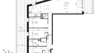 Apartment 4 rooms of 96 m² in Vannes (56000)