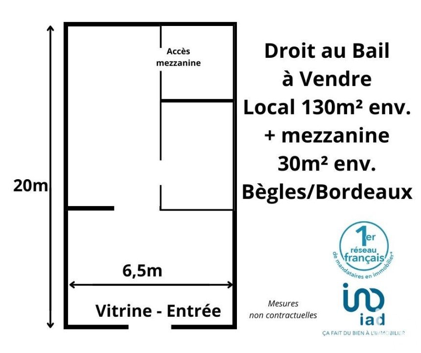 Business premises of 150 m² in Bègles (33130)