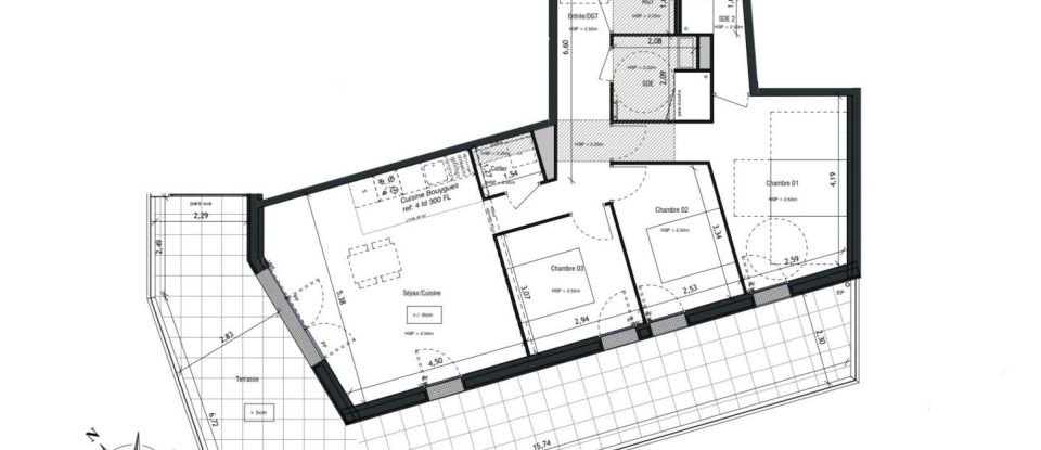 Appartement 4 pièces de 91 m² à Vannes (56000)