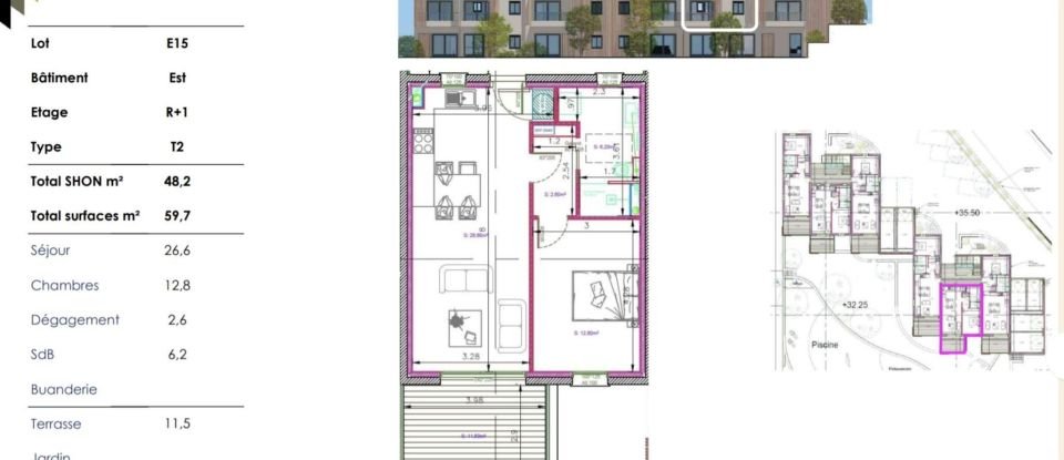 Apartment 2 rooms of 48 m² in Propriano (20110)