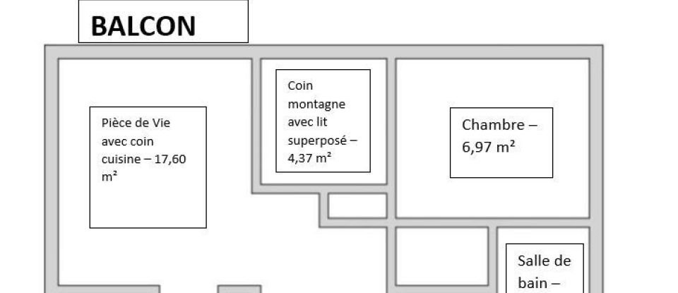 Appartement 3 pièces de 32 m² à Aussois (73500)