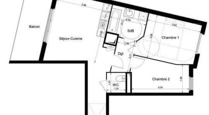 Appartement 3 pièces de 56 m² à Juvisy-sur-Orge (91260)