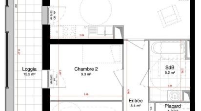 Appartement 3 pièces de 70 m² à Lille (59000)