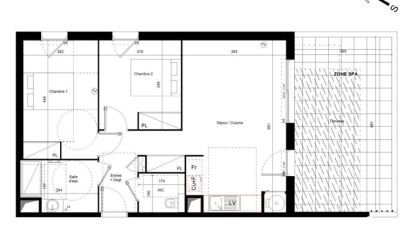 Apartment 3 rooms of 62 m² in Vias (34450)