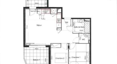 Apartment 3 rooms of 60 m² in Sauvian (34410)